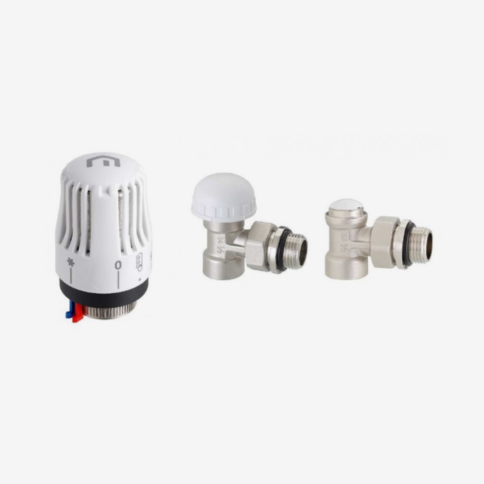 FIG01213502I0011 Kit cap + robinet tur + retur termostatic 1/2" Purmo