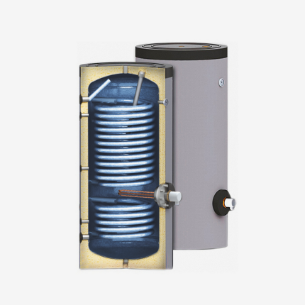 Boiler cu 2 serpentine marite pentru pompe de caldura SUNSYSTEM SNS SWPN2